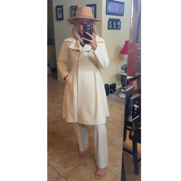 Nine West Jackets & Blazers - Nine West Cream Pea Coat Like NEW